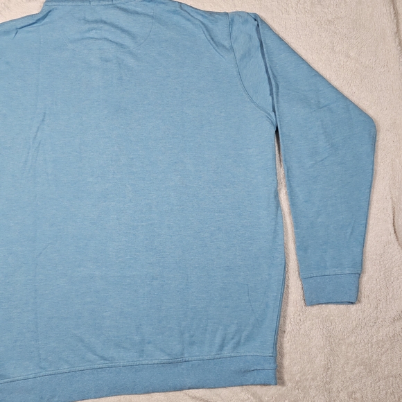 Men's Light Blue Quarter-Zip Sweater - Picture 10 of 15